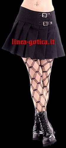 Mini gonna nera - goth, dark
