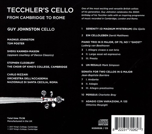 Guy johnston tecchler cello - guy, tecchler's
