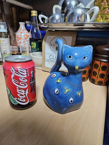 Vintage ceramic cat money - vintage, box