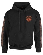 Harley-Davidson Felpa con Cappuccio Pullover Uomo Eagle Piston Manica Lunga, Nero 30299949