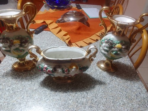Tris vasi ceramica - in, con