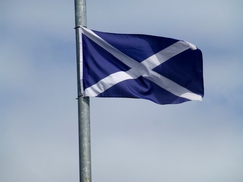 Photo 6x4 scottish flags - photo,