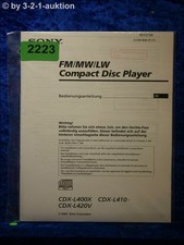 Sony Manuale CDX L400X /L410