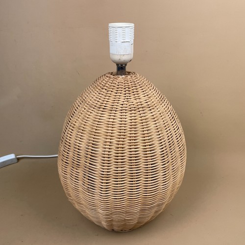 Vintage wicker table lamp - wicker,