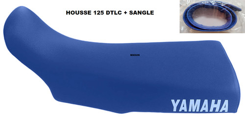 Housse selle bleue avec - de,