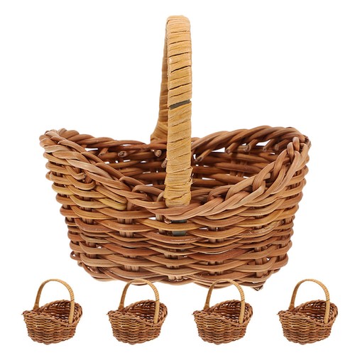 Cesti rattan intrecciati - intrecciati, a