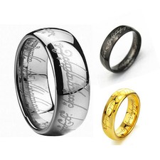 Anello Signore degli Anelli The One Lotr Acciaio Inox Moda Uomo Misura 6-12