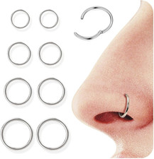 8Pcs Piercing Naso Anello