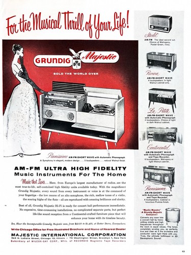 1956 console phono originale - console,