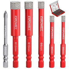 6Pz Punte Trapano Diamantate