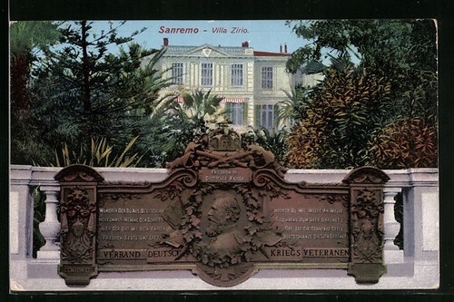 Cartolina sanremo villa zirio - cartolina,
