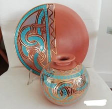 Piatto vaso serie turchese - piatto,