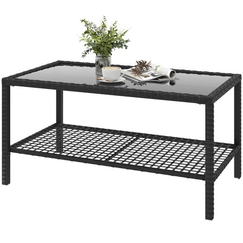 Outsunny tavolino rattan - outsunny,