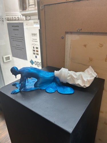 Creation scultura blu bianca - ,