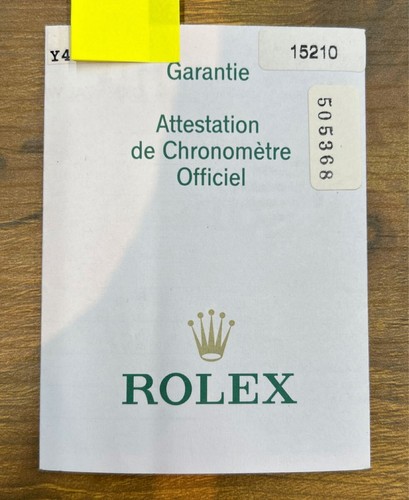 Certificato cronometro rolex - cronometro,