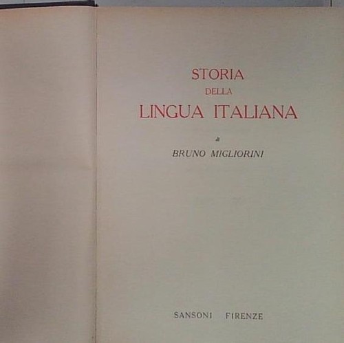 Migliorini storia della - migliorini,