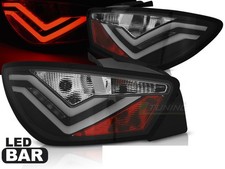 Coppia di Fari Posteriori per Seat Ibiza 6J 3D 2008-2012 Neri LED LTI Light Tube