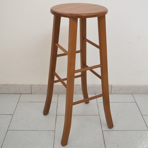 Sgabello noce chiaro - , legno