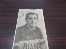FAUSTO COPPI  squadra BIANCHI  Ciclismo cartolina epoca autografata