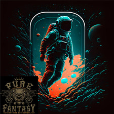 Space Traveller Astronaut Pianeti Esterni Maglietta In Cotone Per Uomo