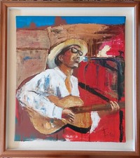 ALFREDO PINI -"FADO"-  OLIO E TESSUTO SU TELA 80x70 cm- ANNO 2003 - ARCHIVIATO 