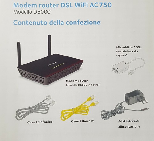 Netgear d6000 100pes ac750 - d6000-100pes,
