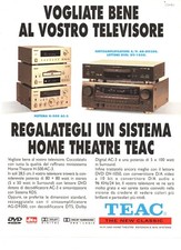 TEAC Home Theatre H-500 AC-3 Pubblicità italian advertising 2000 28x21 cm