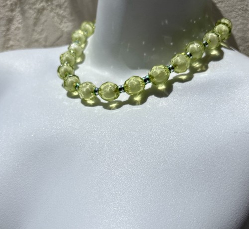 Collana perline vetro mela - collana,
