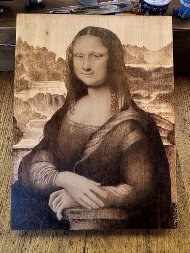 Pirografia mona lisa - pirografia,