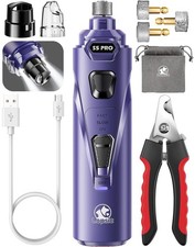 LOPSIC S5 PRO TAGLIAUNGHIE PER CANI, CURA DELLE UNGHIE, 2 LUCI LED, 2 VELOCITÀ, BLU