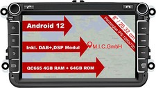 M.I.C. AV8V7 Android 12 autoradio con navi Qualcomm Snapdragon 665 4G+64G ricambio
