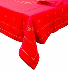 Elite Centrotavola Natalizio 90x90 cm con Ricamo a Punto Croce Oro - 12321-1G