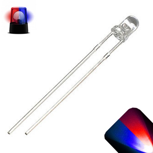 Led 50x3mm blu rosso alternato - led,