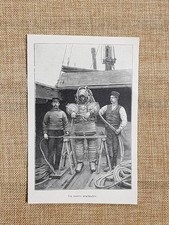 Un nuovo scafandro Palombaro e palombari Stampa del 1900