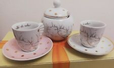 SET 2 TAZZINE E ZUCCHERIERA THUN SERIE ANGEL GOLD CAFFÈ AL VOLO COFFE CUP ANGELI