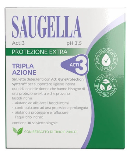 Saugella acti3 salviettine10pz - saugella,