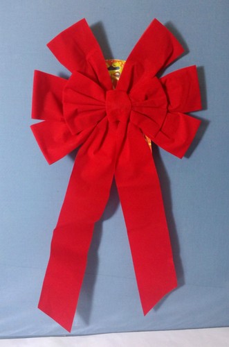 Coccarda natalizia rossa maxi - coccarda,