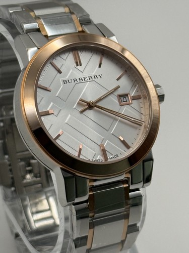 Burberry silver dial two - dial, two-tone