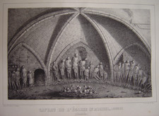 Lithographie Caveau église