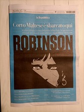 Corto Maltese su Robinson di Repubblica Hugo Pratt  Spedizione tracciata . Nuovo