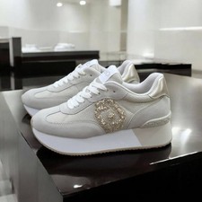 SNEAKERS DONNA LIU JO CON LOGO GLITTER BA5035PX618 BEIGE  COLLEZIONE P/E 2025