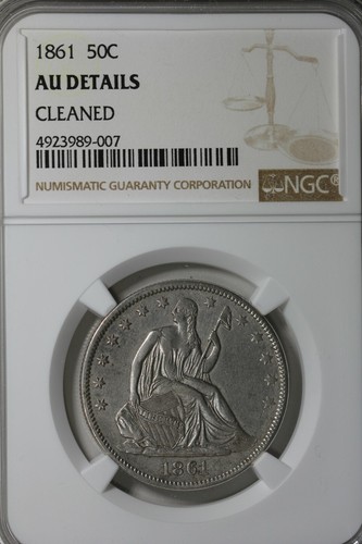 1861 50c ngc - 50c, au