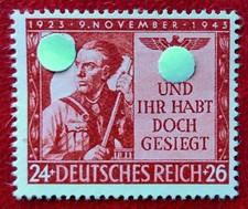 Francobollo Impero tedesco DR Hitlerputsch Feldherrnhalle Monaco 1923 prima guerra mondiale