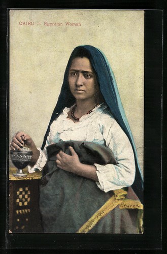 Cartolina cairo donna - cairo,,