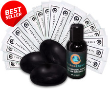 ThermaStones Kit Massaggio Autoriscaldante Confezione da 3 Spa Hot Stone Therapy Set - US