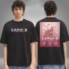 Cardi B Little Miss Drama Tour Schedule Two Sided Unsiex T-Shirt Full Size