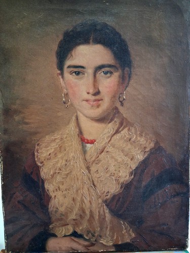 Antico dipinto olio - dipinto,