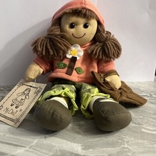 Bambola di pezza My Doll 28 cm con etichetta e borsello