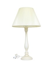 LAMPADA GRANDE DA TAVOLO LUME STELO IN LEGNO PARALUME ORGANZA COL AVORIO H 53 CM