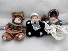 Bambole in bisquit anni 80 Les Poupées  10 cm. perfette